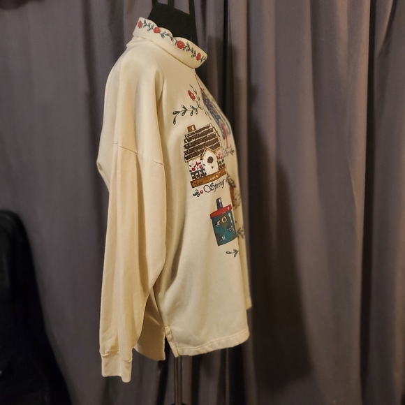 Vintage Holiday Time Plus Size 4 Seasons Turtleneck Sweatshirt Grandma 20W - Picture 6 of 8